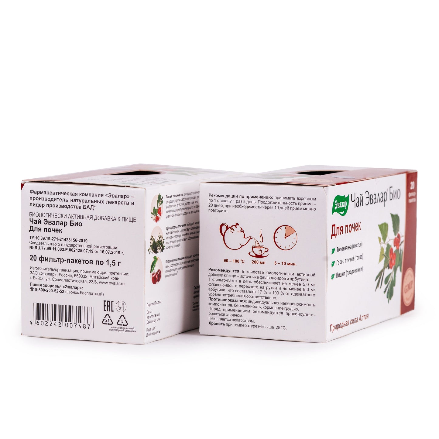 Bearberry Knotweed Cherry Herbal Tea – 20 Tea Bags