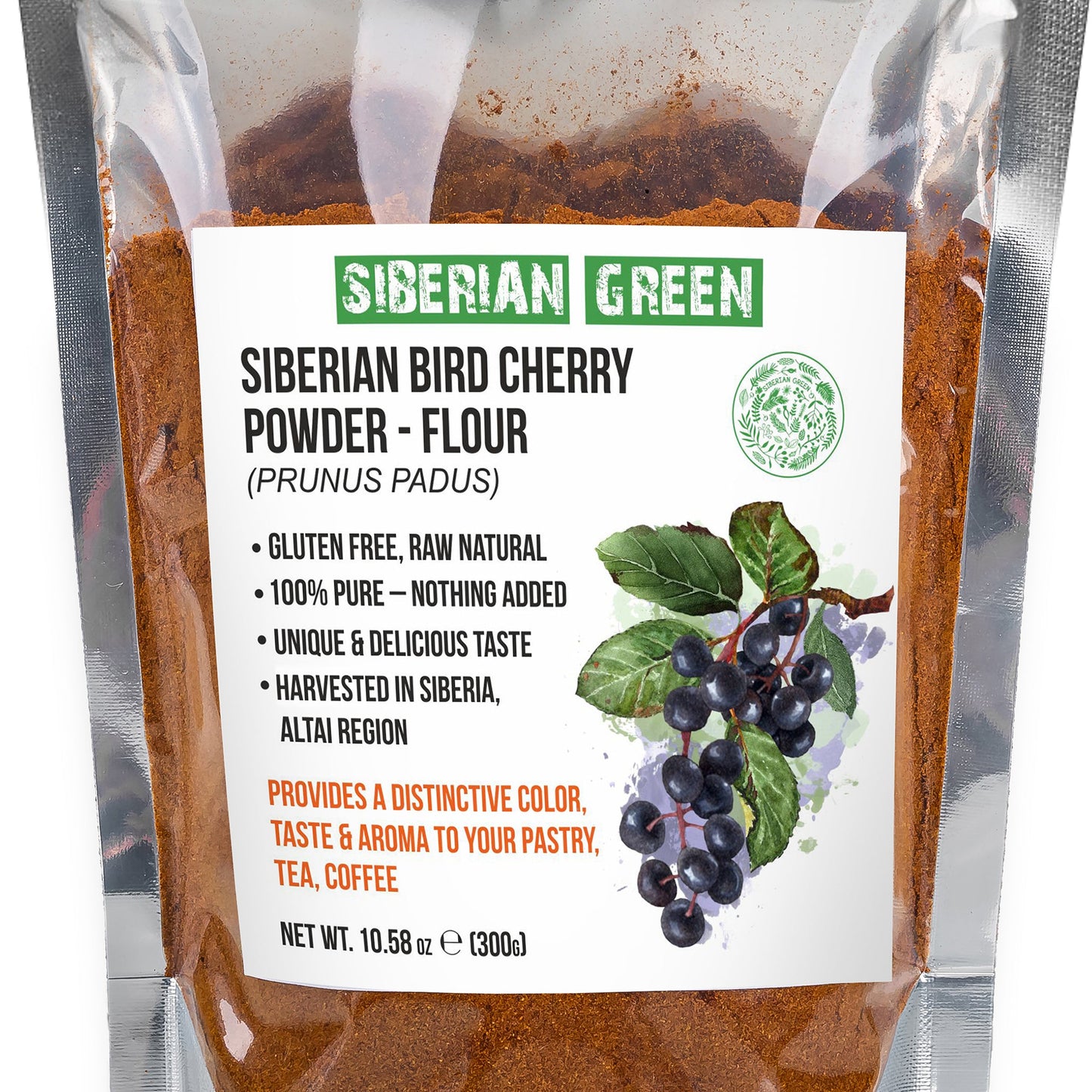 Premium Wild-Harvested Bird Cherry Flour, 300g – Natural & Nutrient-Rich