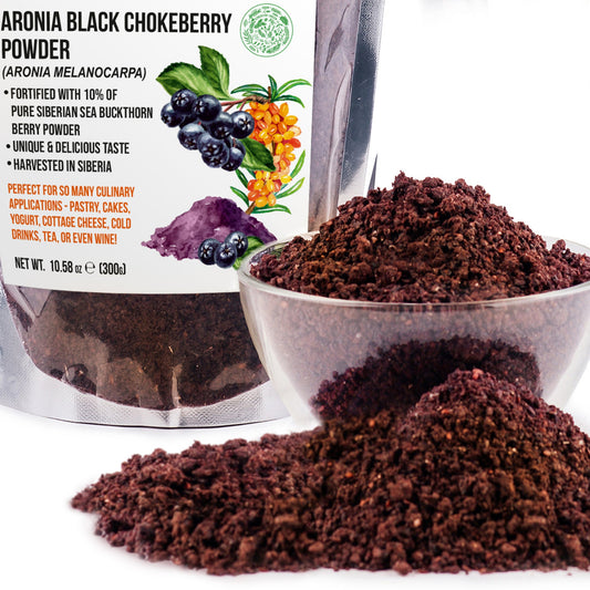 Siberian Green - Black Aronia Berry & Sea Buckthorn Powder – 300g (10.58 oz)