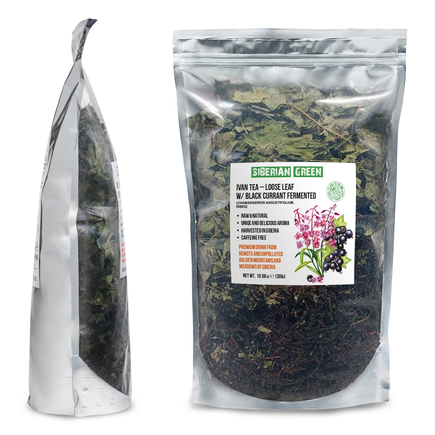 Siberian Green Fermented Ivan Tea with Black Currant Leaves – 300g