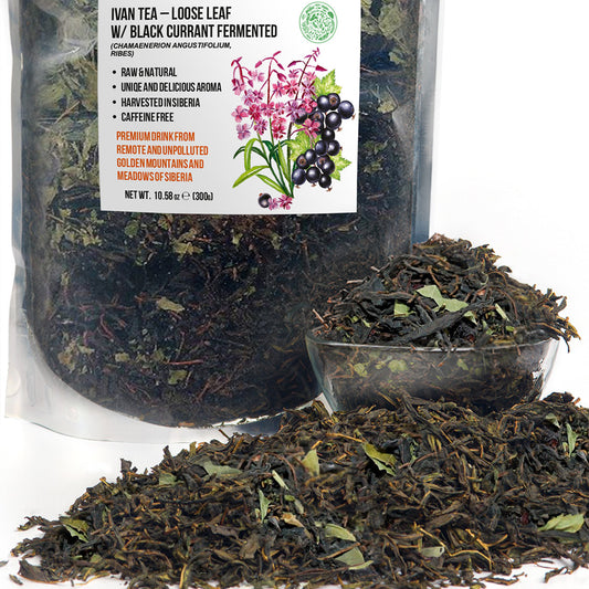 Siberian Green Fermented Ivan Tea with Black Currant Leaves – 300g