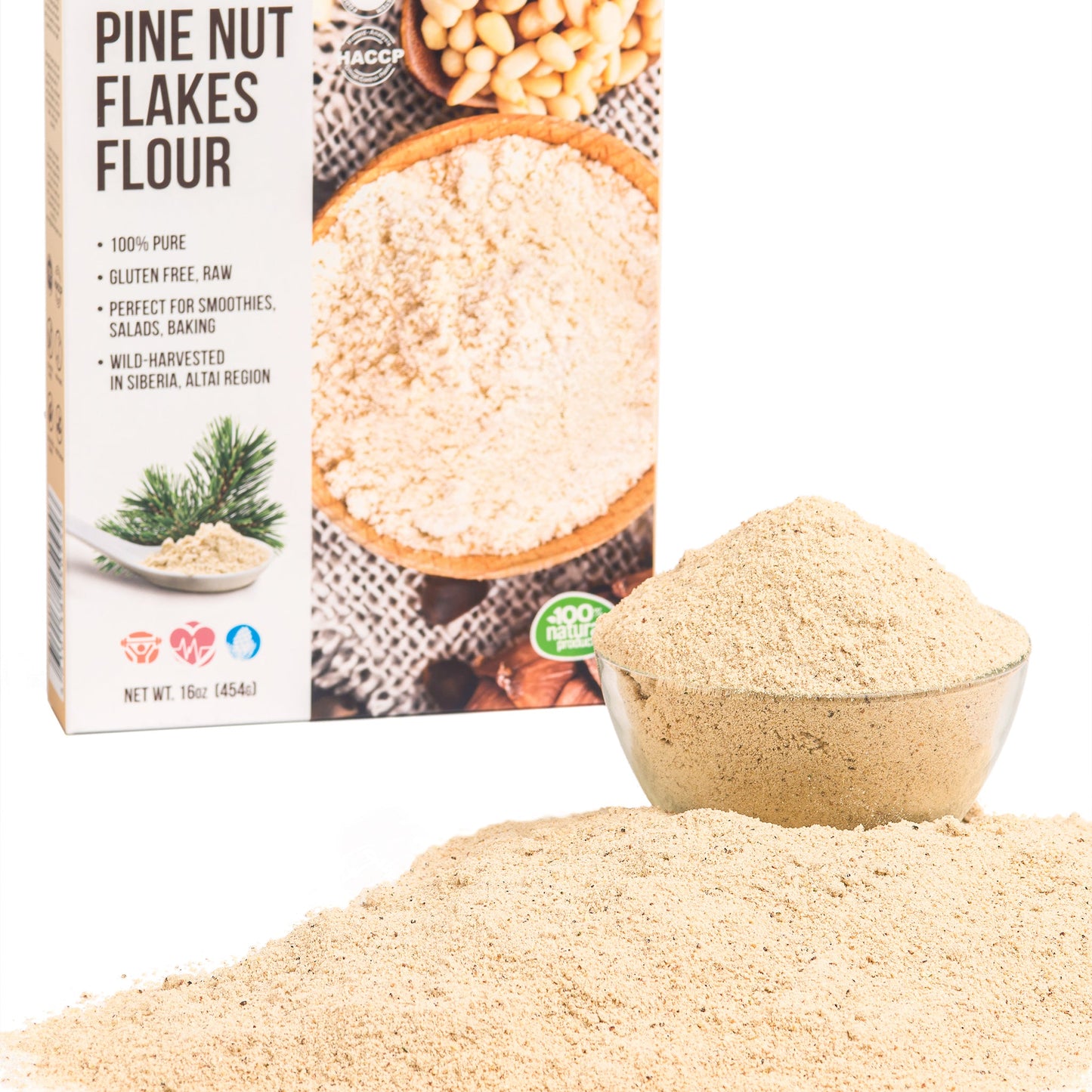Siberian Pine Nut Flour (Kernel Powder) – 454g / 1 lb