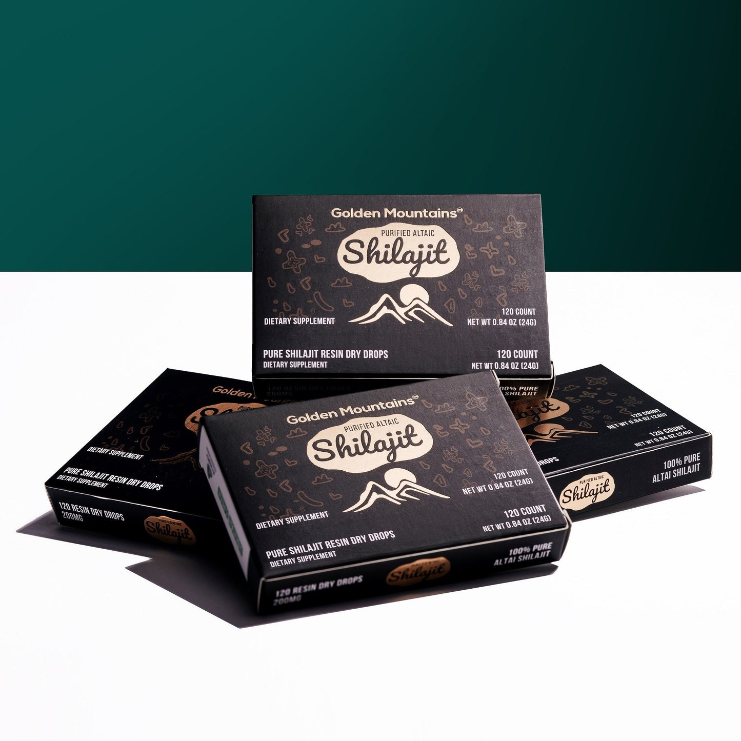 Shilajit 120 Dry Drops: Altai Golden Mountains Shilajit by Siberian Green