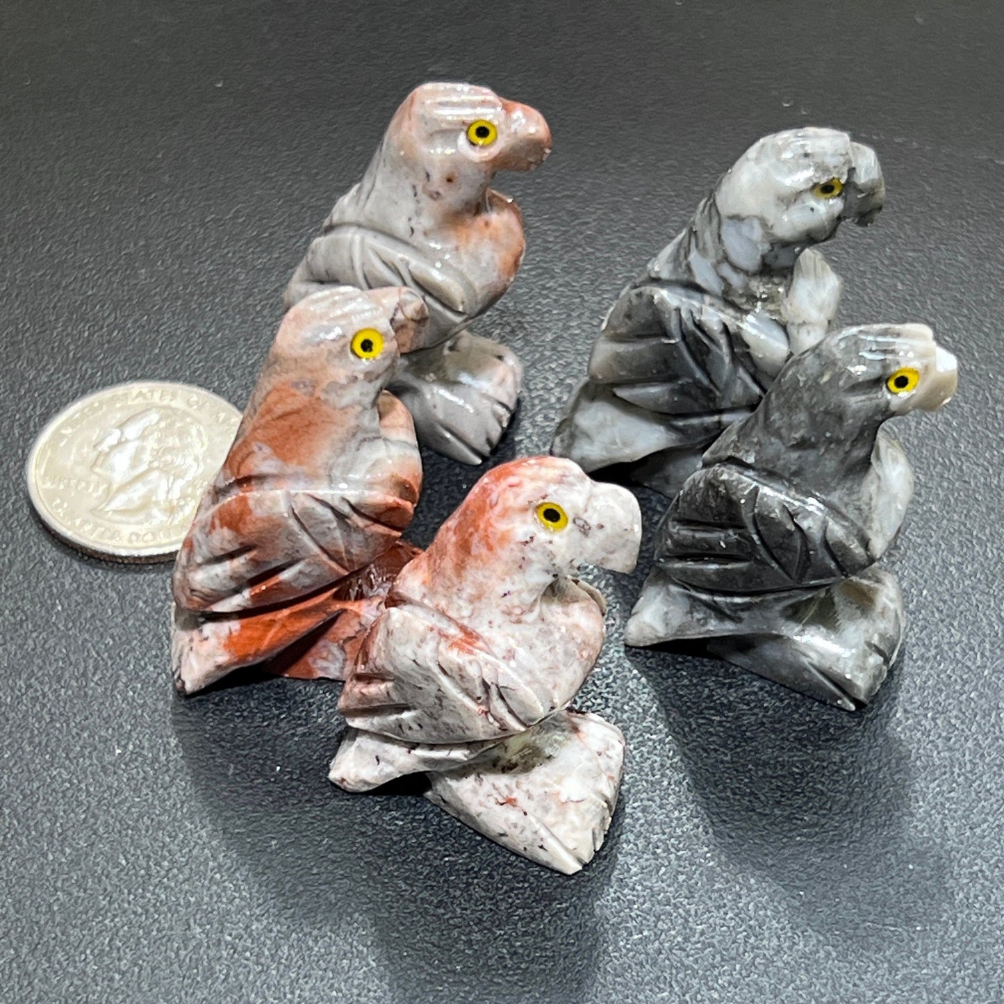 Small Soapstone Animals Carvings (Packs of 10) Wholesale Miniatures