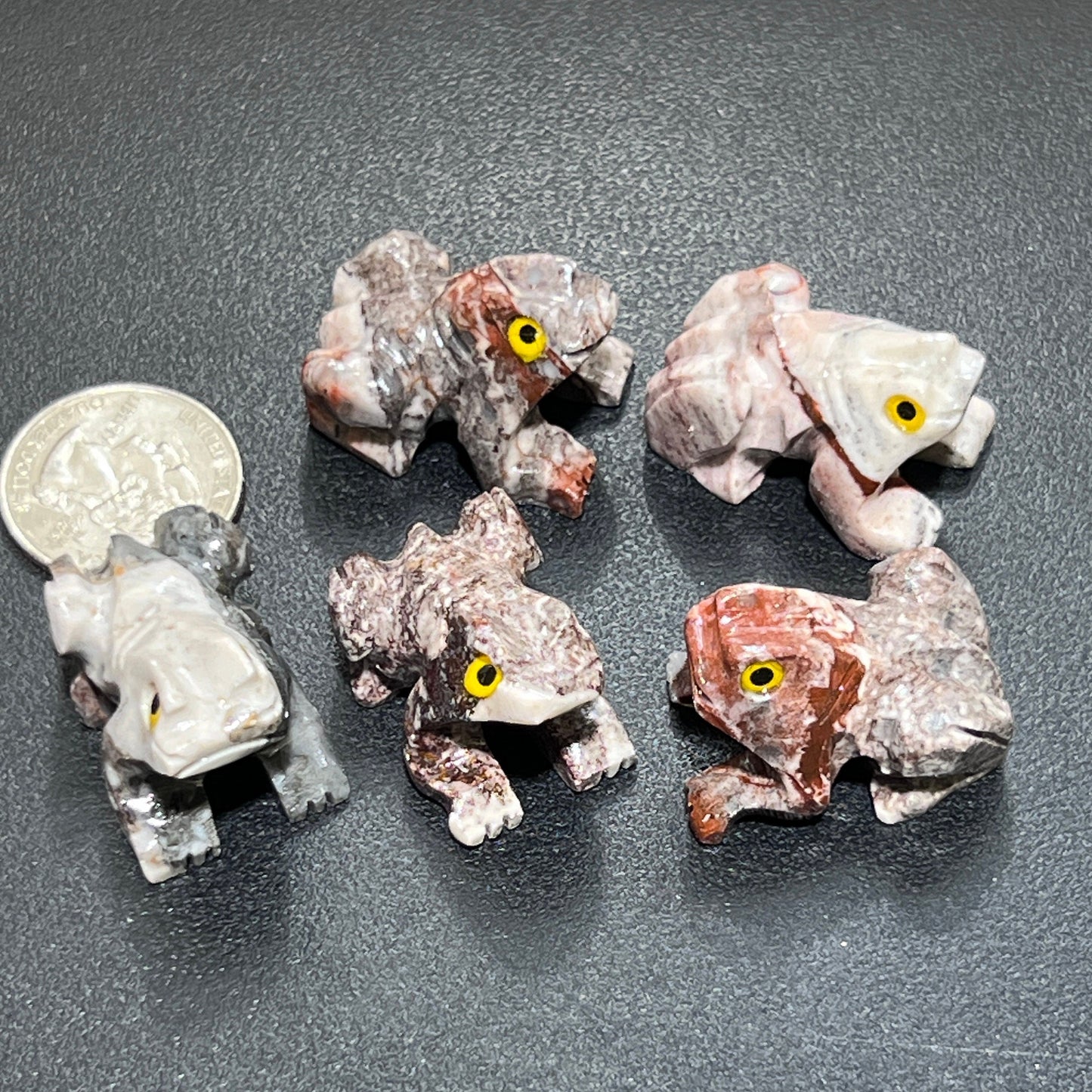 Small Soapstone Animals Carvings (Packs of 10) Wholesale Miniatures
