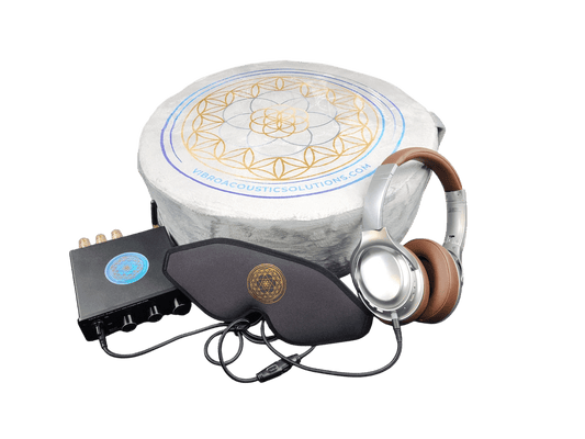 Vibroacoustic Therapy Zafu Meditation Cushion bundle with custom amplifier